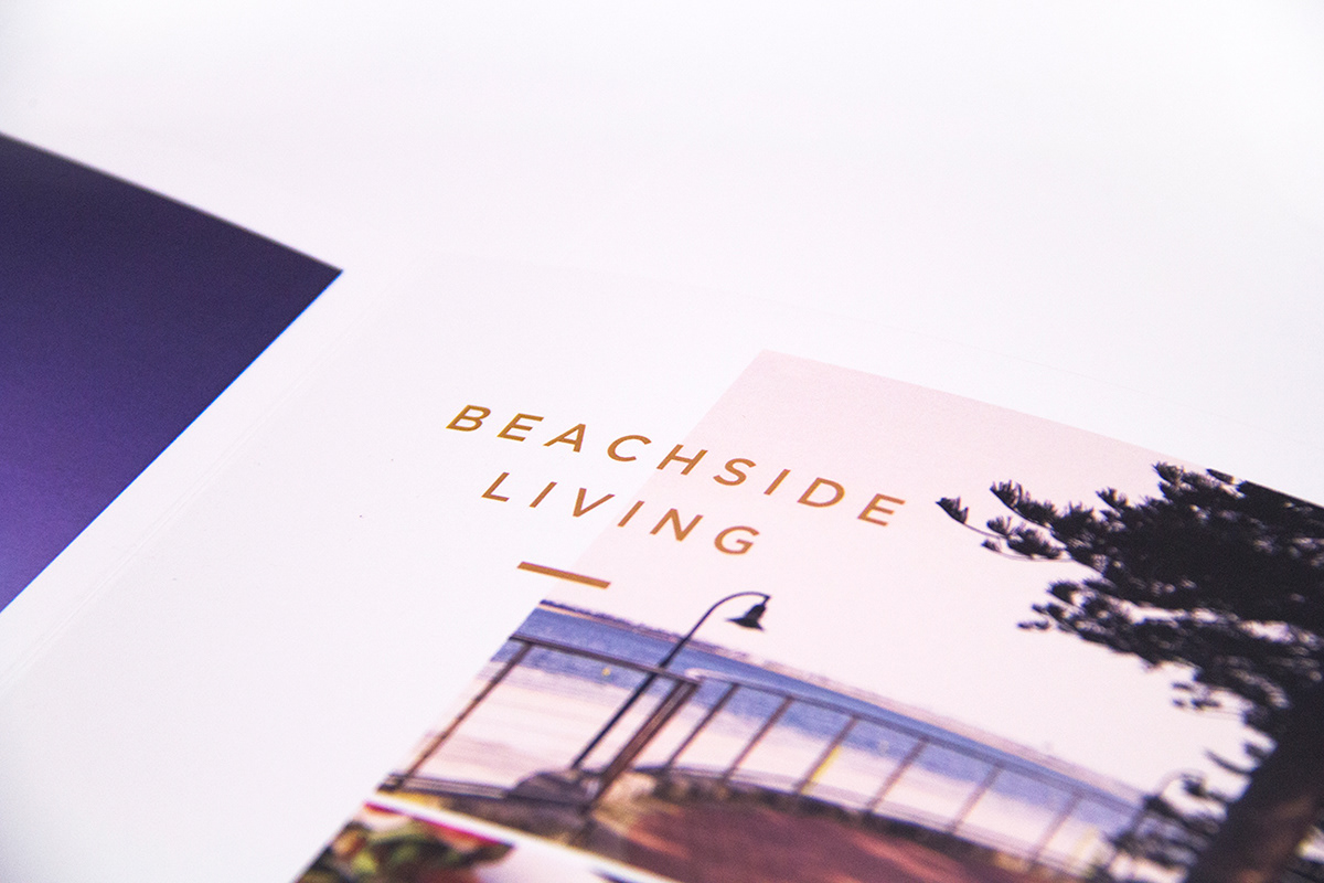 brochure Sydney Apartments beach lifestyle print Visual Communication Logotype visual identity