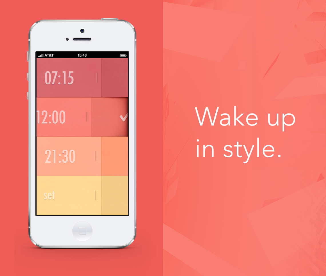 iphone app ios alarm clock concept ios7