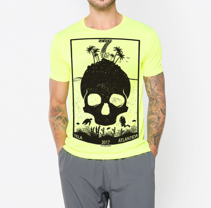 shirt design skull art serigrafia