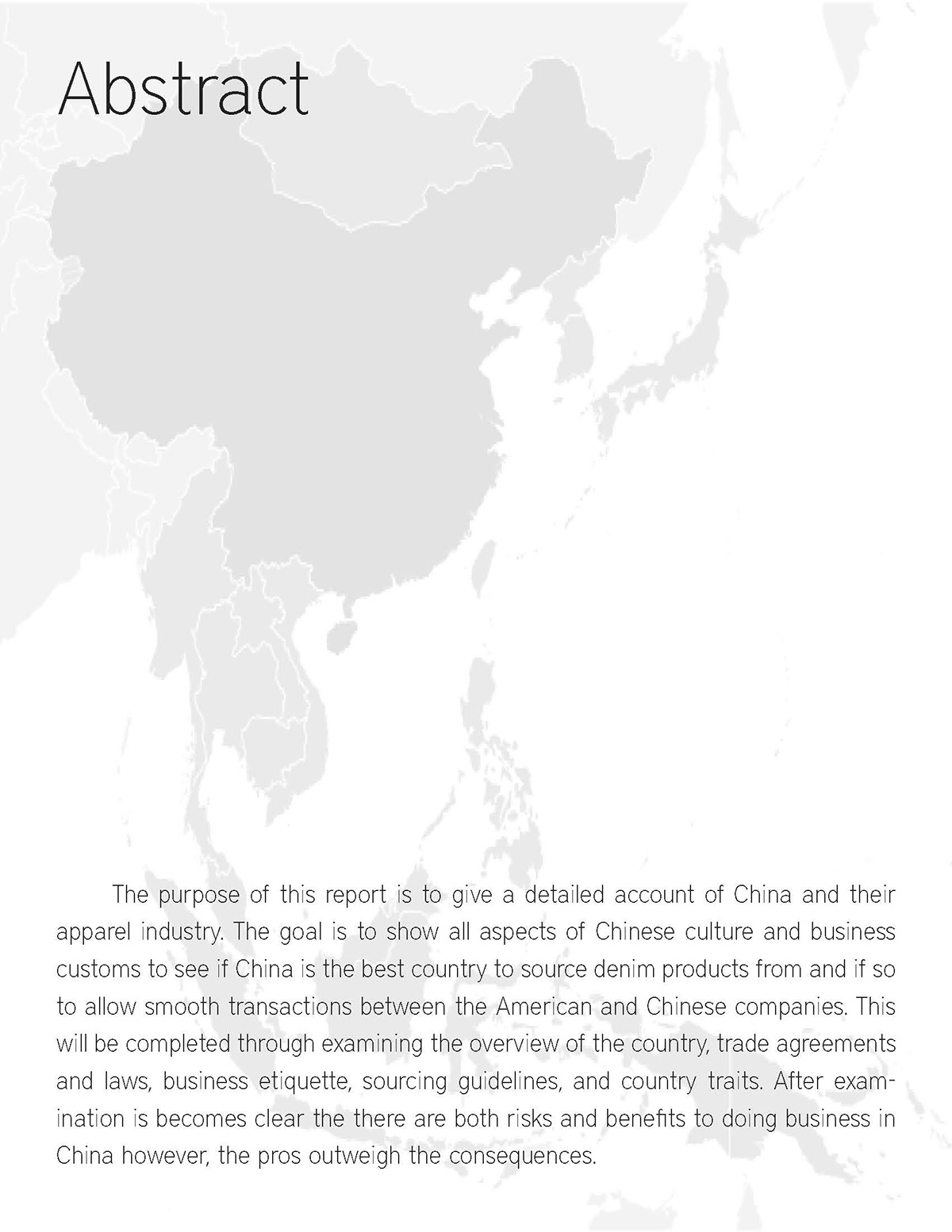 fashion marketing Global Sourcing china Country Report