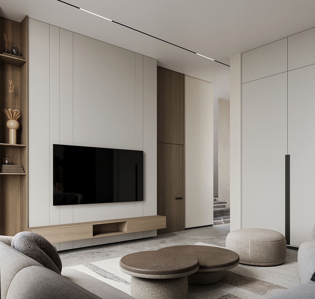 3D visualization interior design  3ds max corona CGI living room design Interior Render