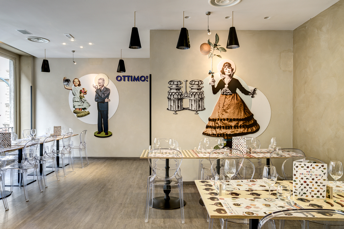 italia culture design pattern gestures Interior restaurant
