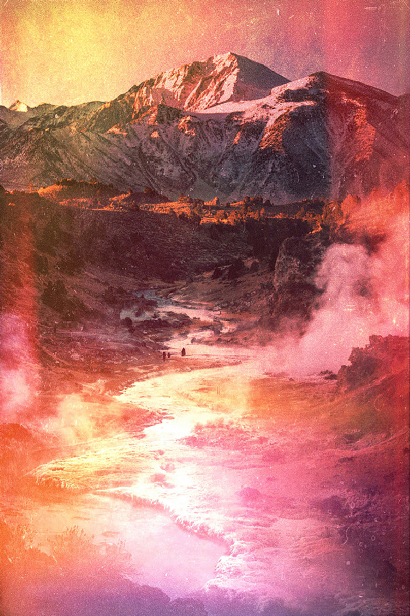Photography  Landscape surrealism psychedelic art digital Pop Art graphic design  Nature mountain
