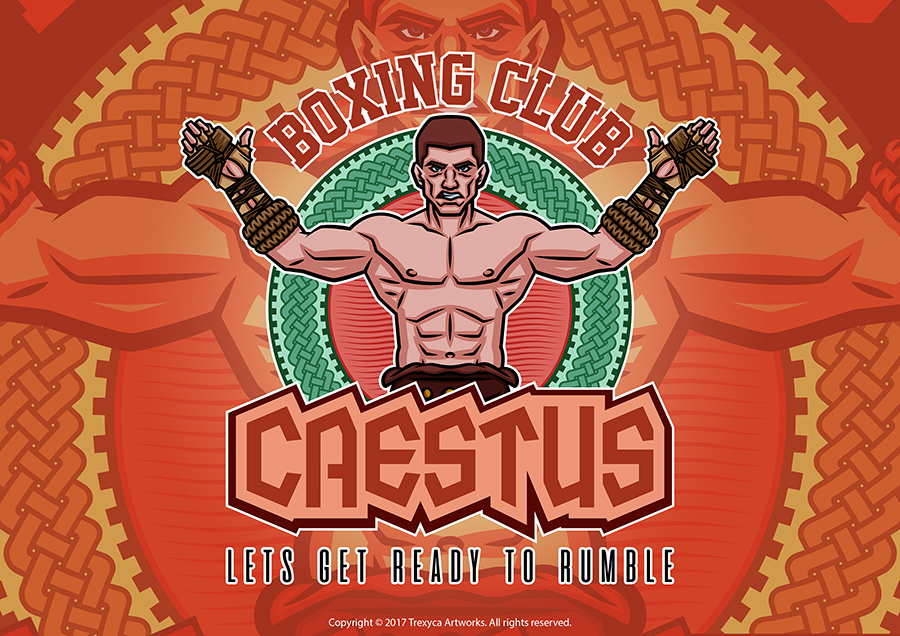 caustus Boxing club vector vectordesign logo logodesign characterdesign mascotlogo cartoonlogo