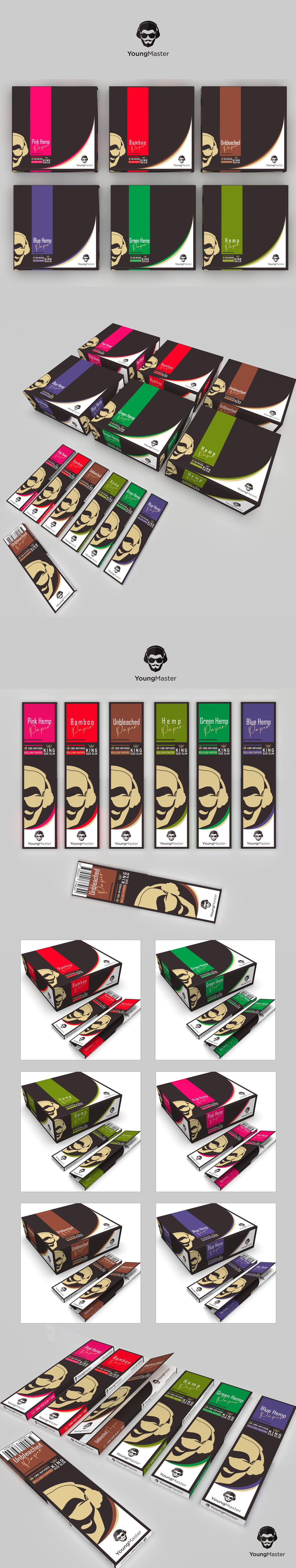 adobe illustrator brand identity Character Digital Art  Graphic Designer Packaging rolling paper smoke smoking typography  