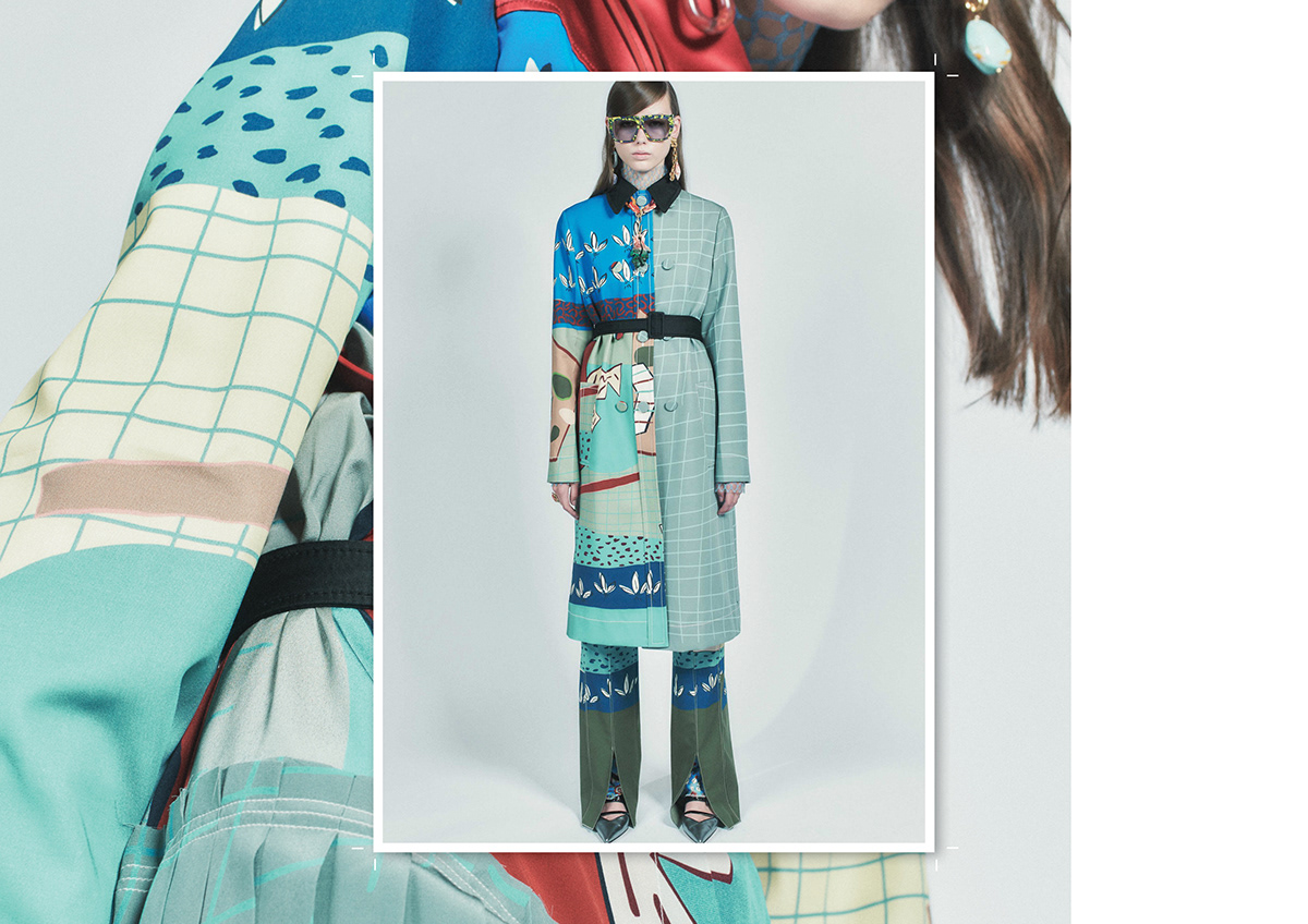 Lookbook karl templer printed fabric arty colours crazy prints topmodel