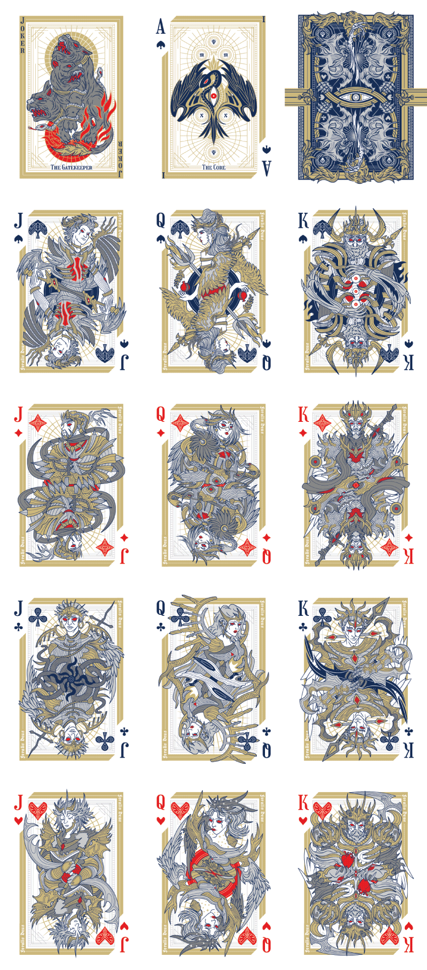 ILLUSTRATION  Illustrator jack joker king Playing Cards queen vector