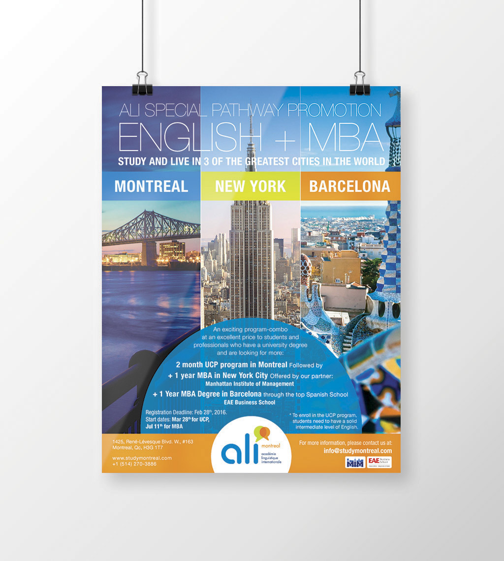Education poster language english French bilingual