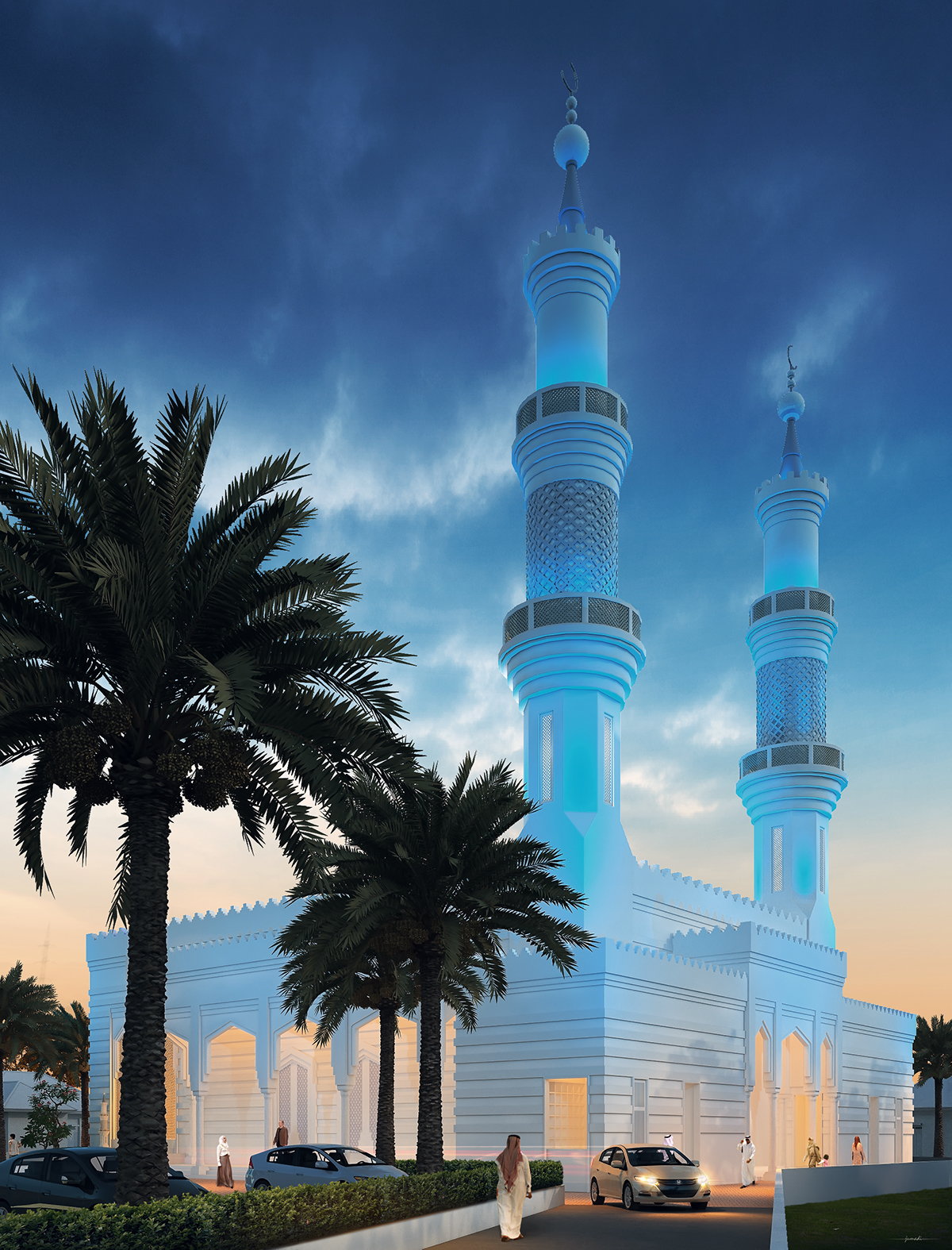 mosque architecture design visualization