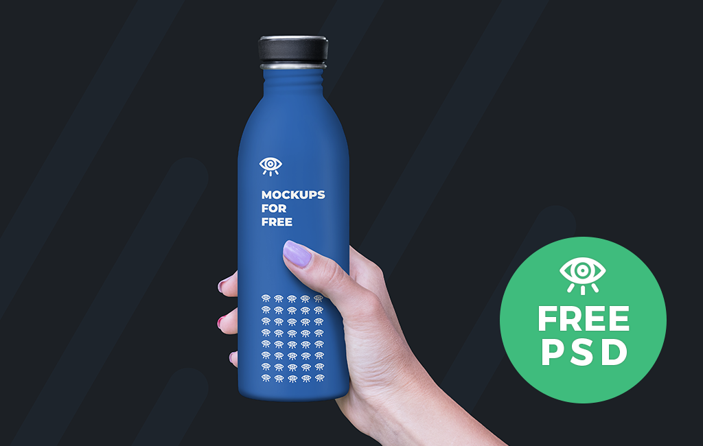 bottle freebies Mockup download for free Packaging