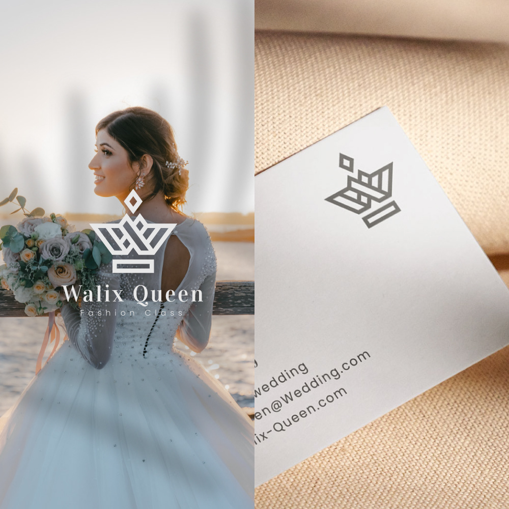 crown elegant Fashion  letter letter W logo luxury monogram queen wedding