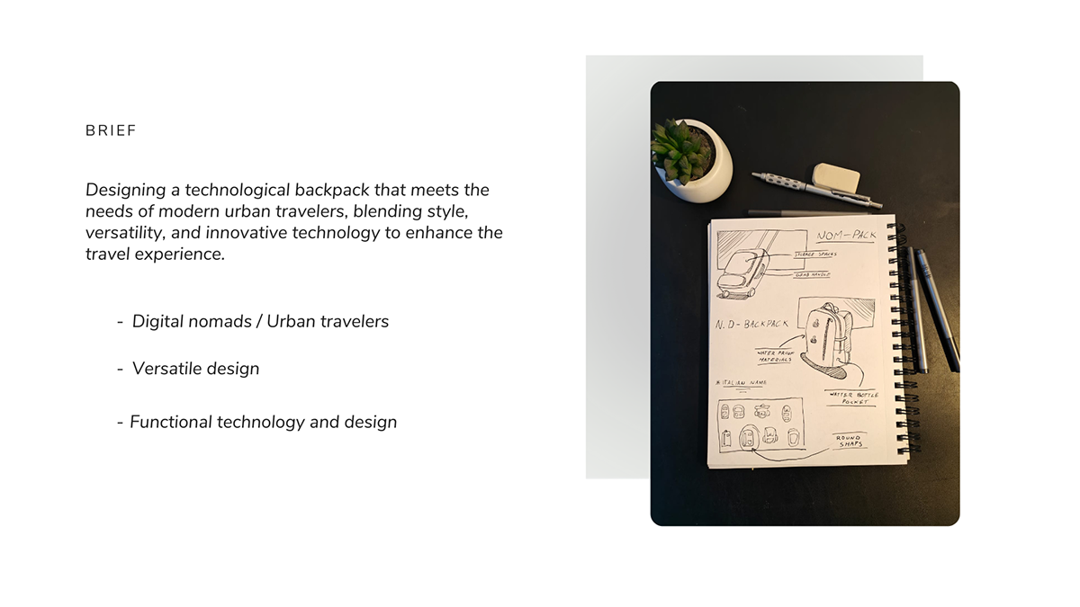 backpack product design  3d modeling sketching design