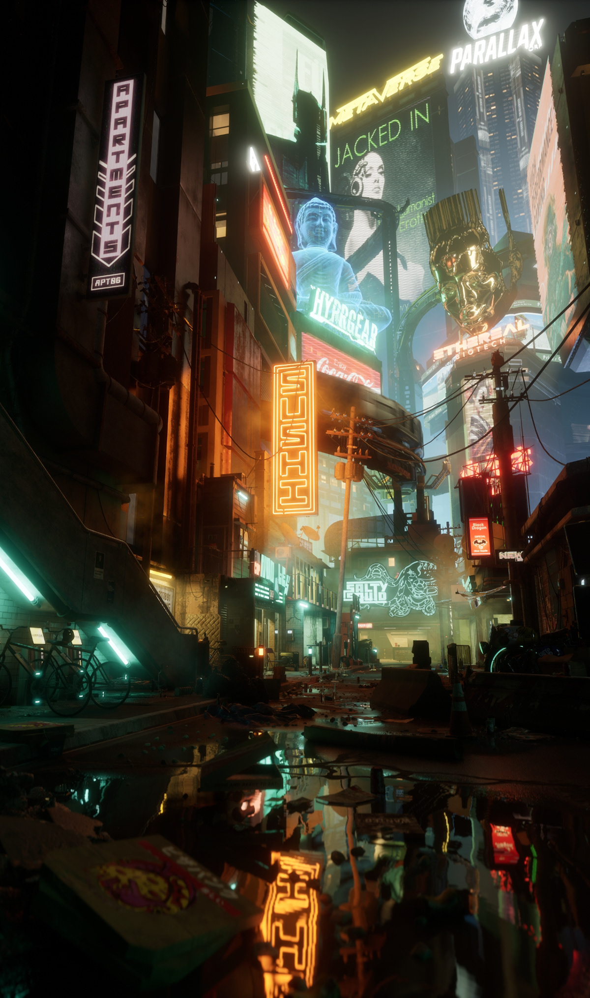 city Cyberpunk environment Environment design future Level Design Scifi Unreal Engine Unreal Engine 5