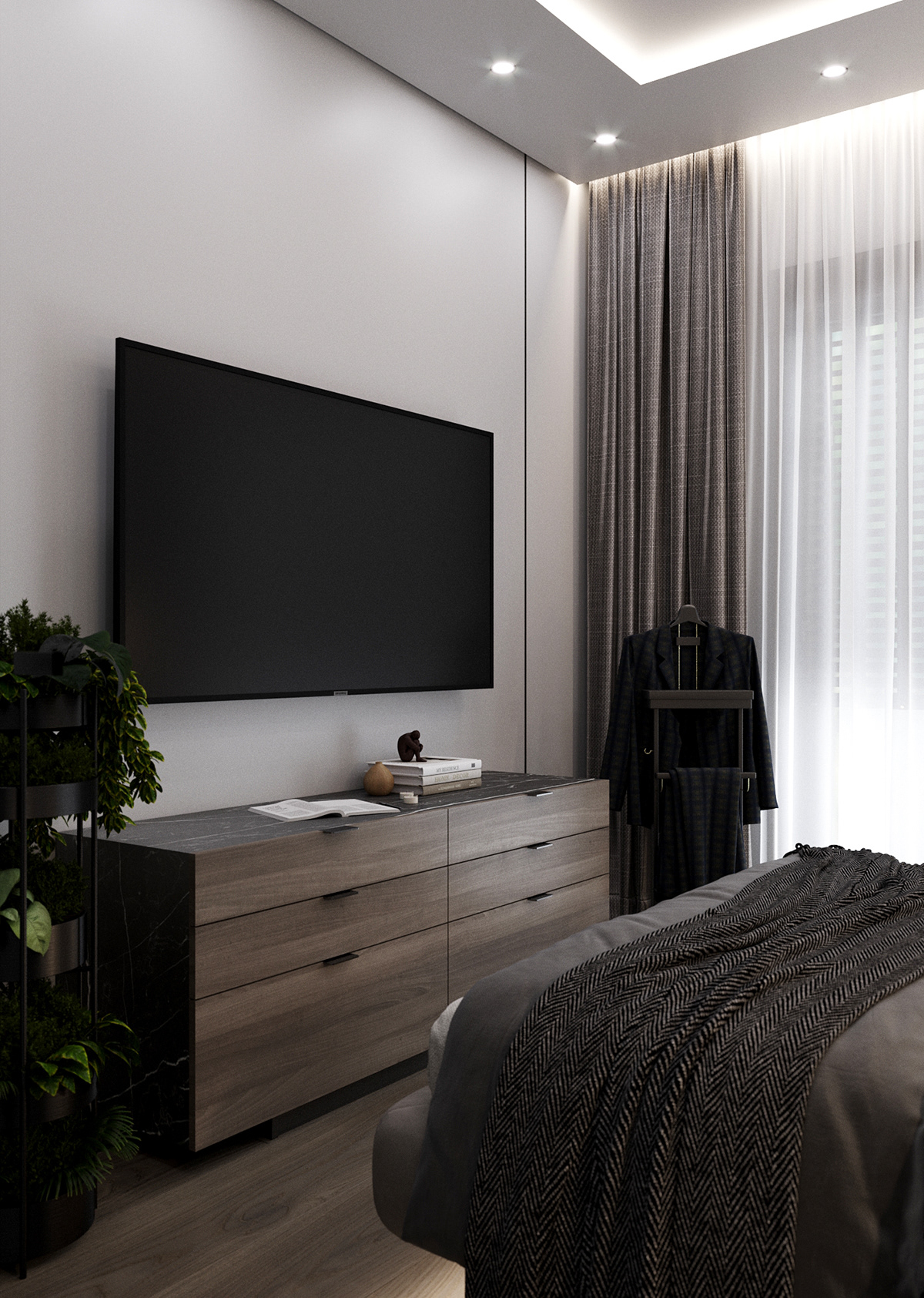 bedroom interior design  living room Render visualization визуализация дизайн интерьера Дизайн проект  интерьер