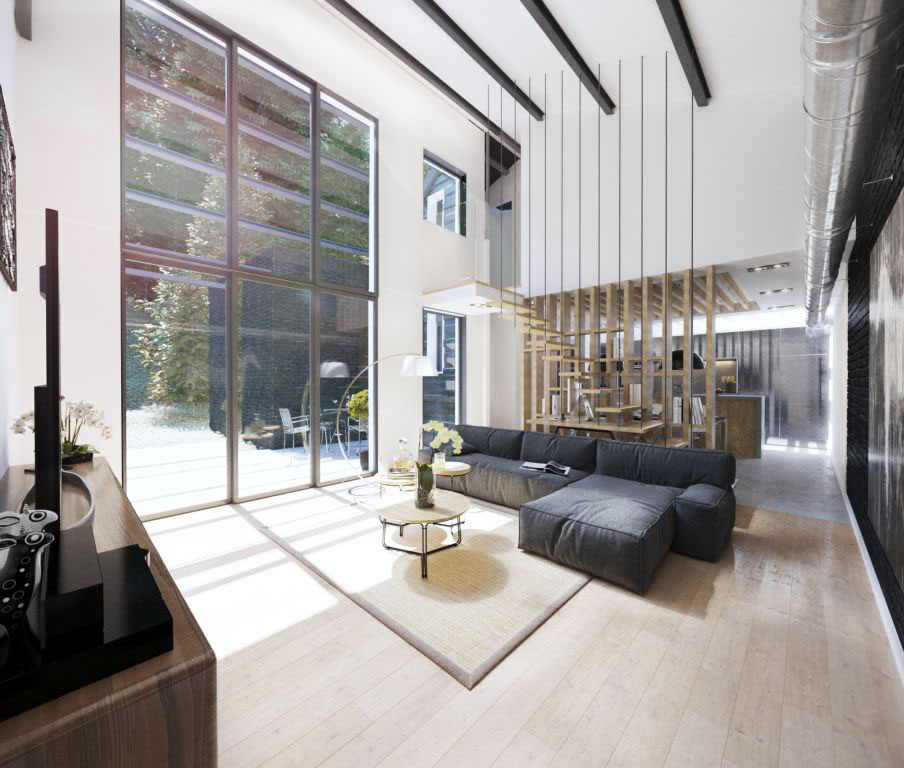 3dsmax design design interior living room Black&white archiviz CG 3D