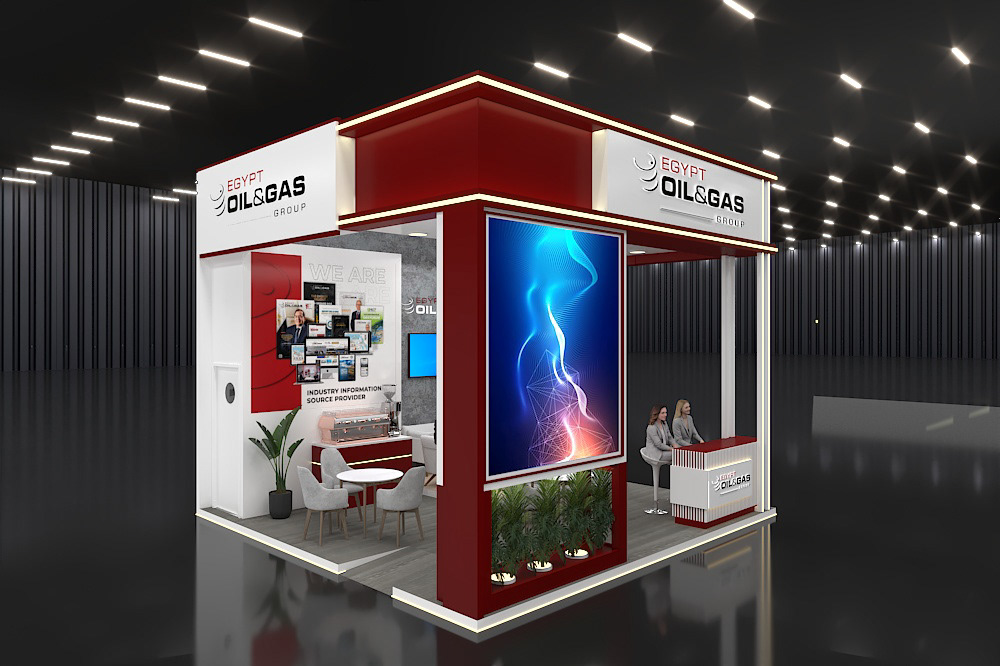 Advertising  booth design exhibition stand Event egyps petroleum Egypt Energy