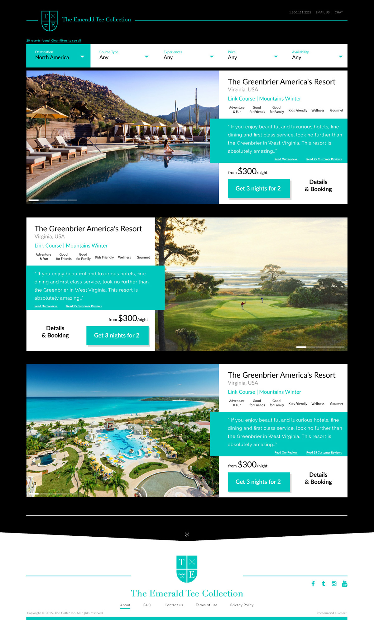 Web search engine Webdesign golf resort