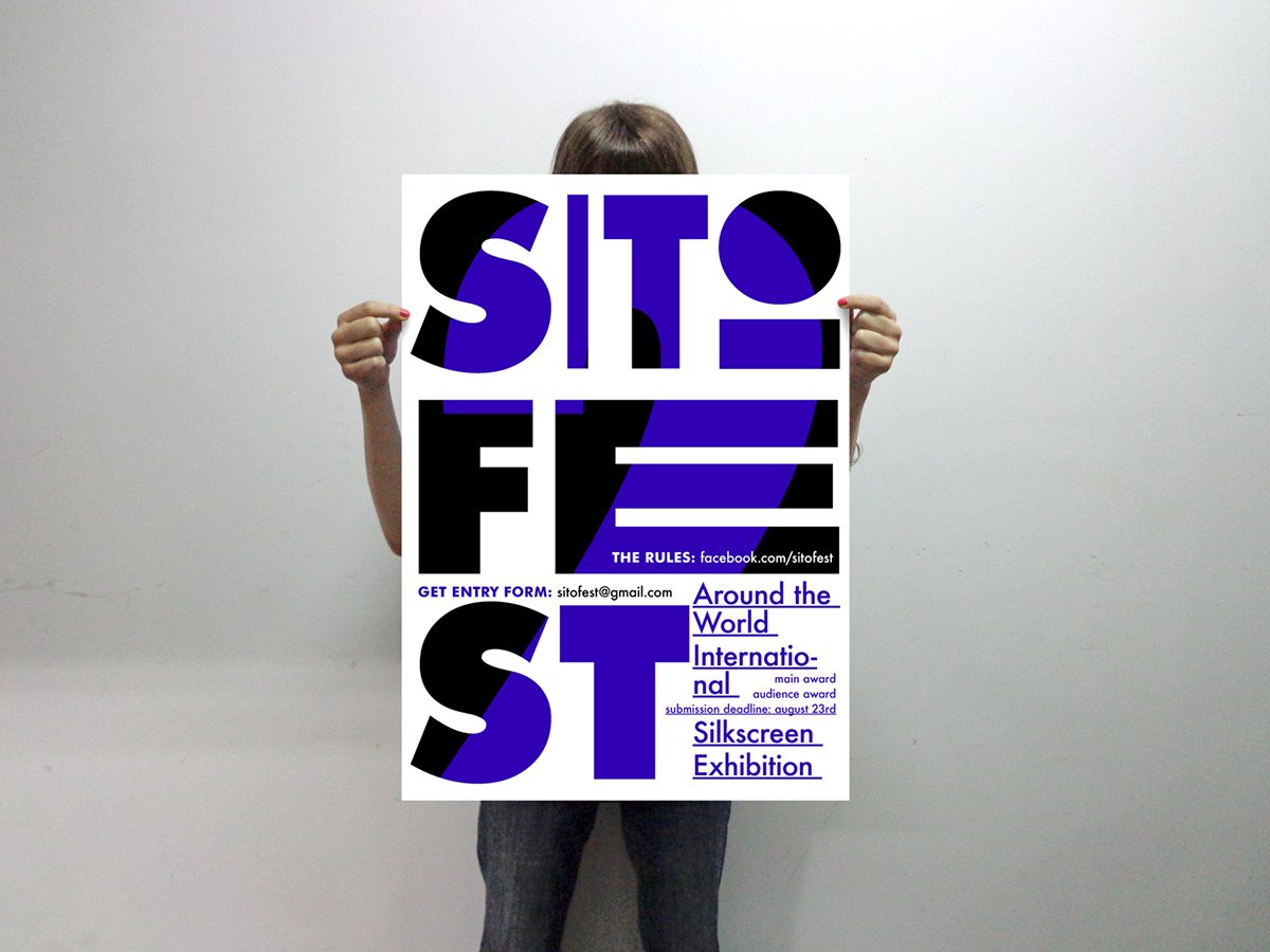 silkscreen Logo Design logo poster identity Independent festival polish design numbers Futura