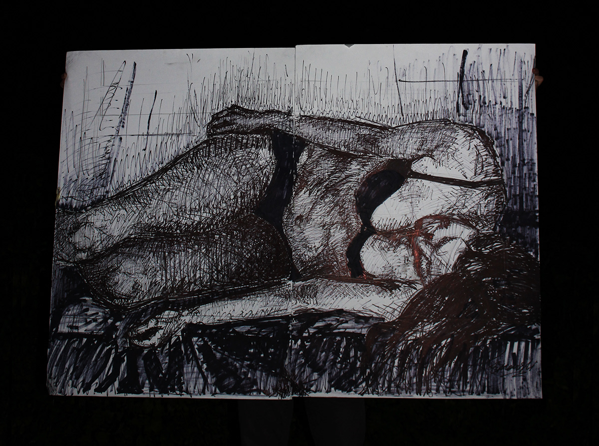 ... color black White thoughts human man women act still life Marker ink paper 2o14 ２Ｏ１３