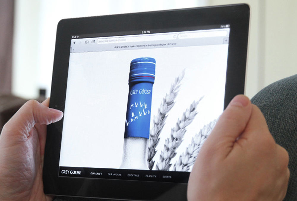Adobe Portfolio grey goose tablet iPad iphone Vodka Responsive Design Website