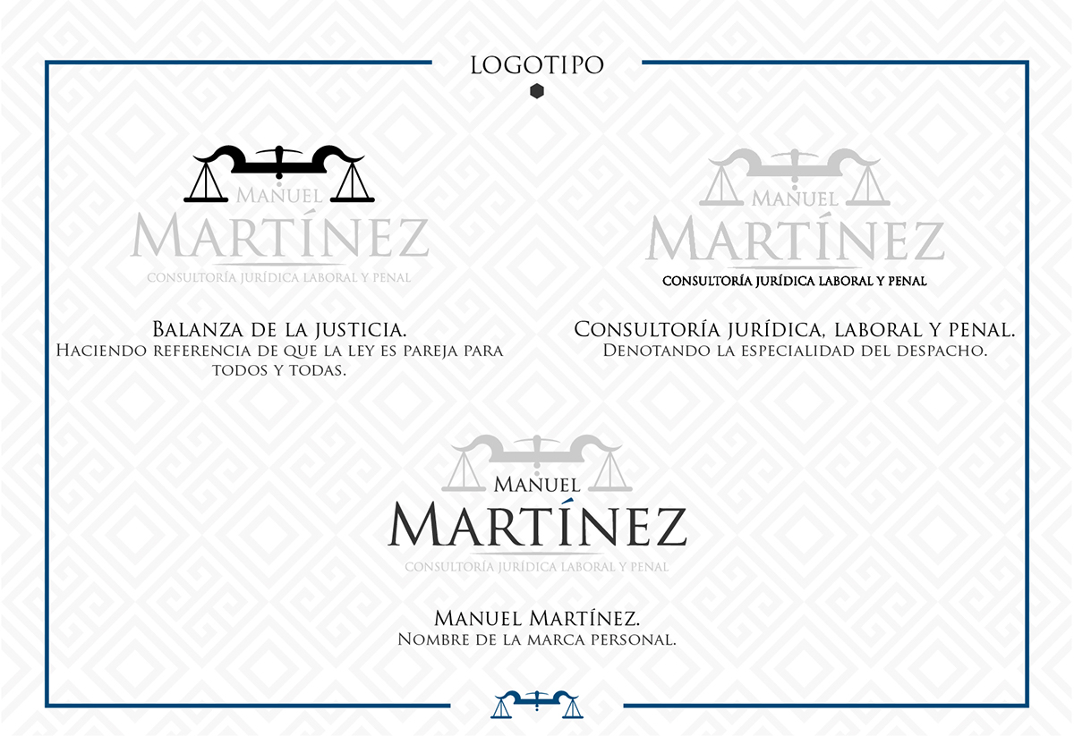 abogado lawyer brand manuel martinez diseño grafico logo Logotype