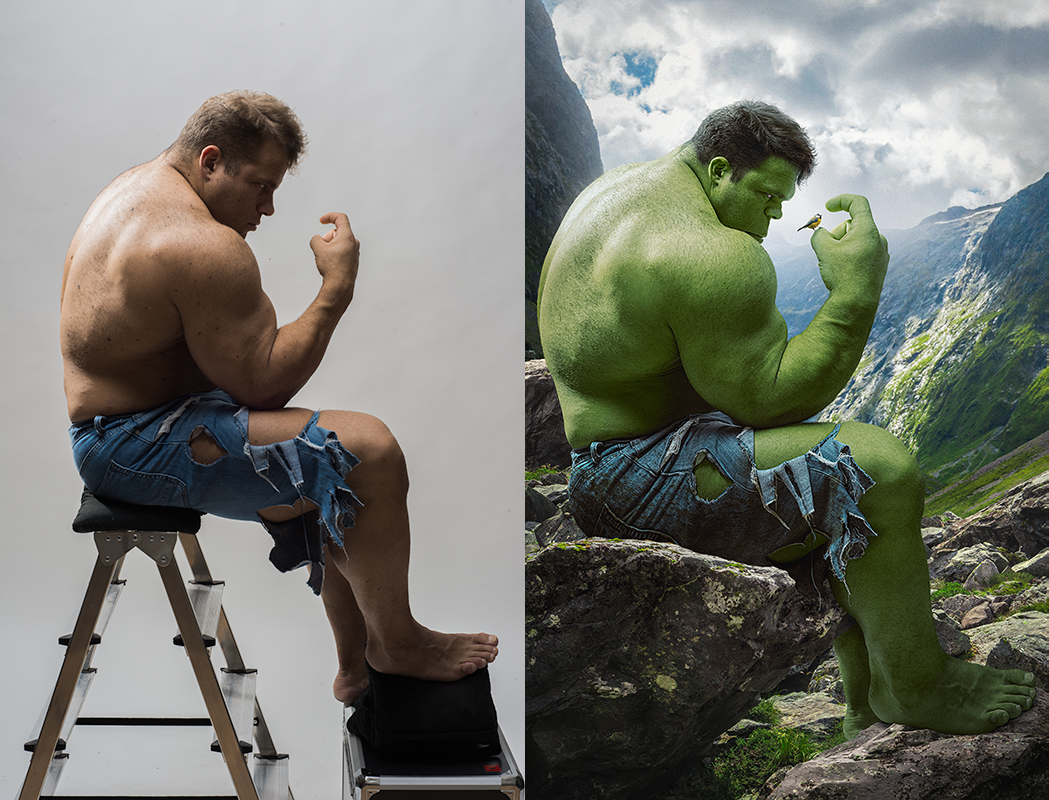 Hulk marvel infinity War comics Mattepainting Avengers manipulation CGI
