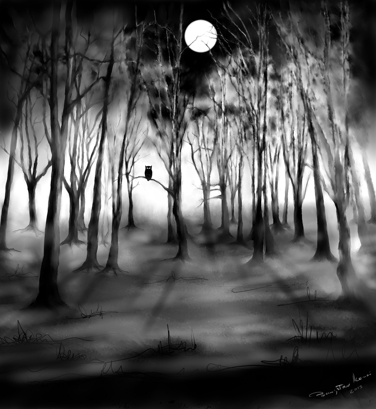 movie twin peaks owl David Lynch trees fog mystery Eire horror night moon woodland wood forest