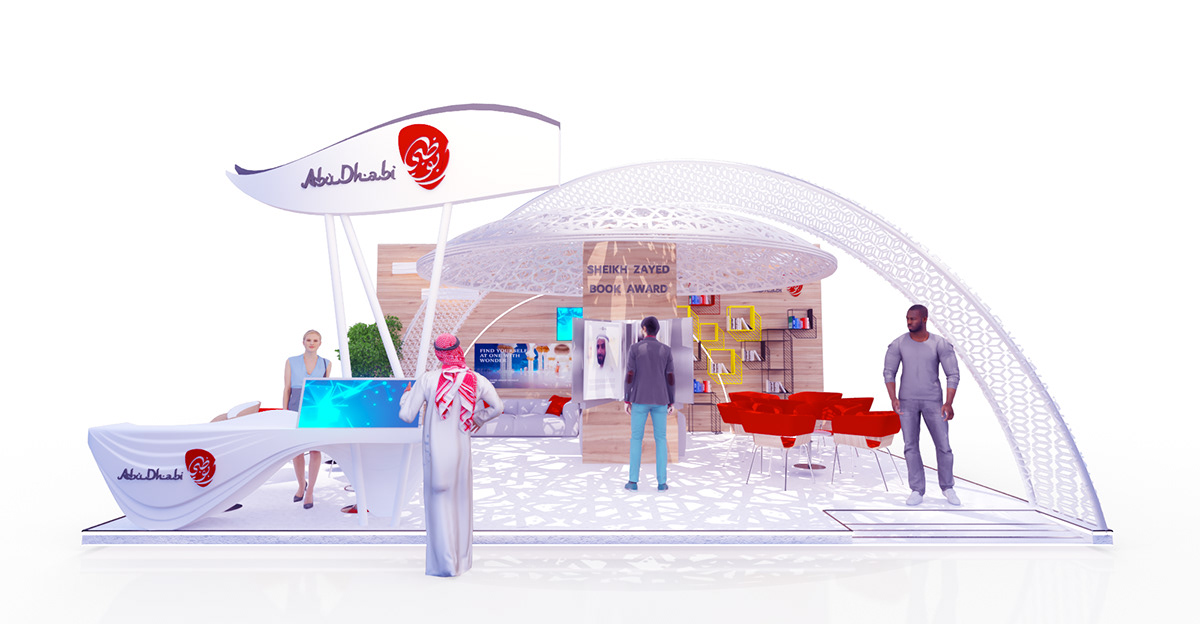 Abu Dhabi Stand Exhibition  book booth 3D new concept pepsi coca