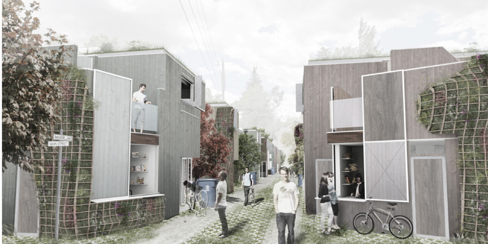 Adobe Portfolio calgary laneway housing alley small scale thesis housing pedestrian community dense density Urban