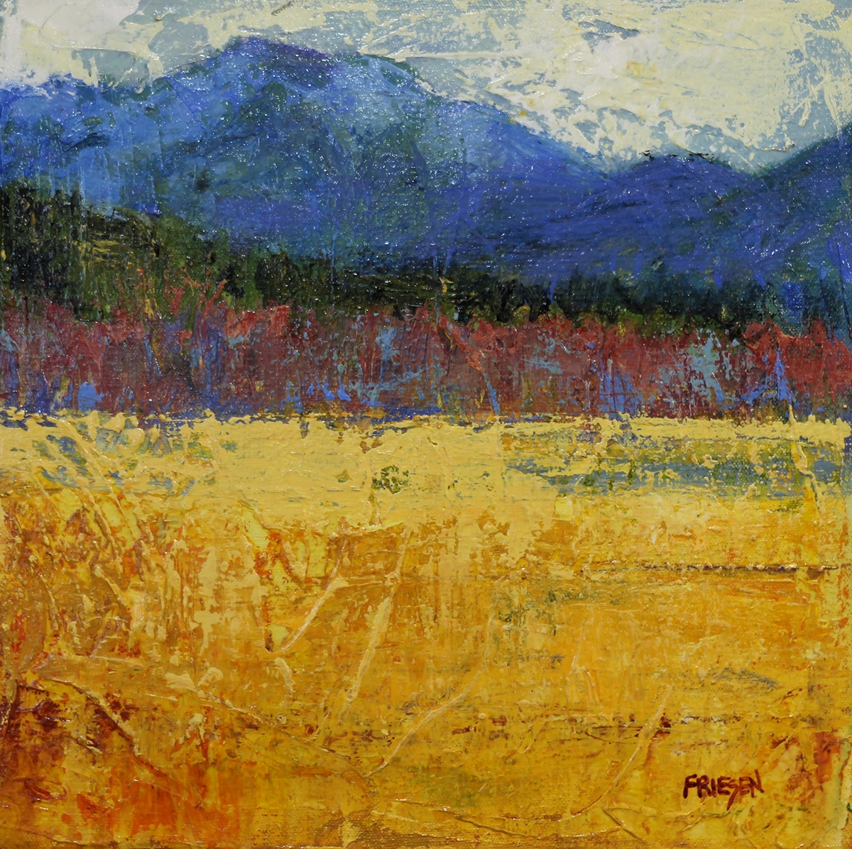 Holly Friesen Landscape contemporary art modern art colorful energetic Nature wilderness presence