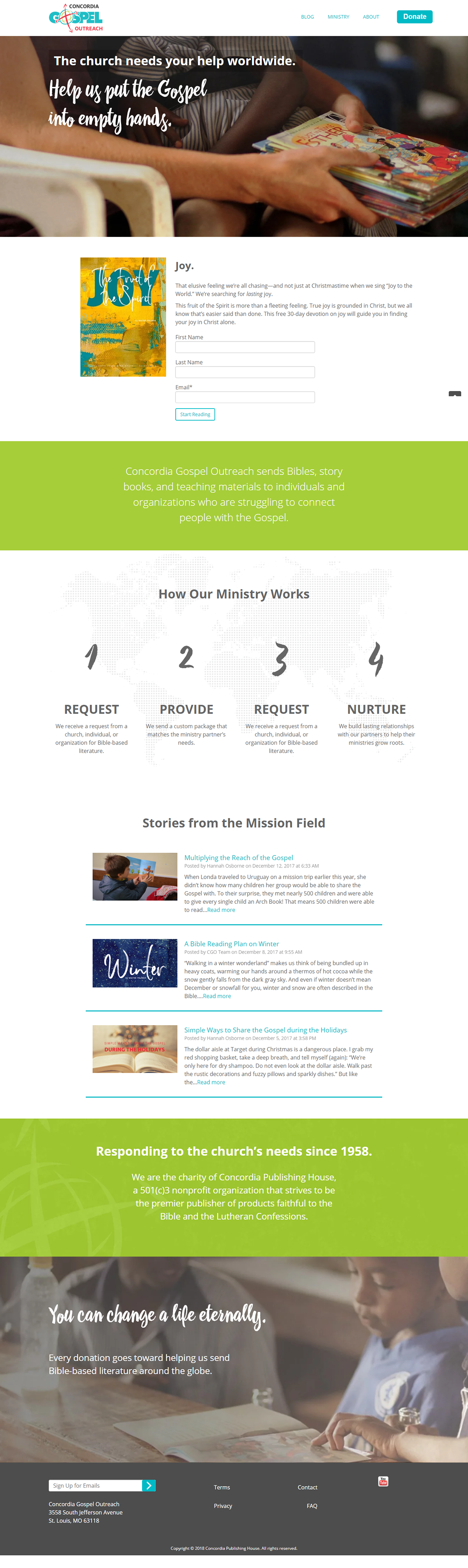 charity non profit Website Blog wip