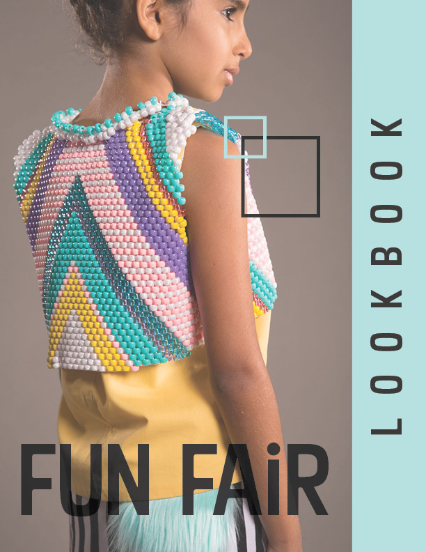 Senior Collection senior thesis fun Fair Carnival Childrenswear children felt felting knit knitwear beading Lookbook