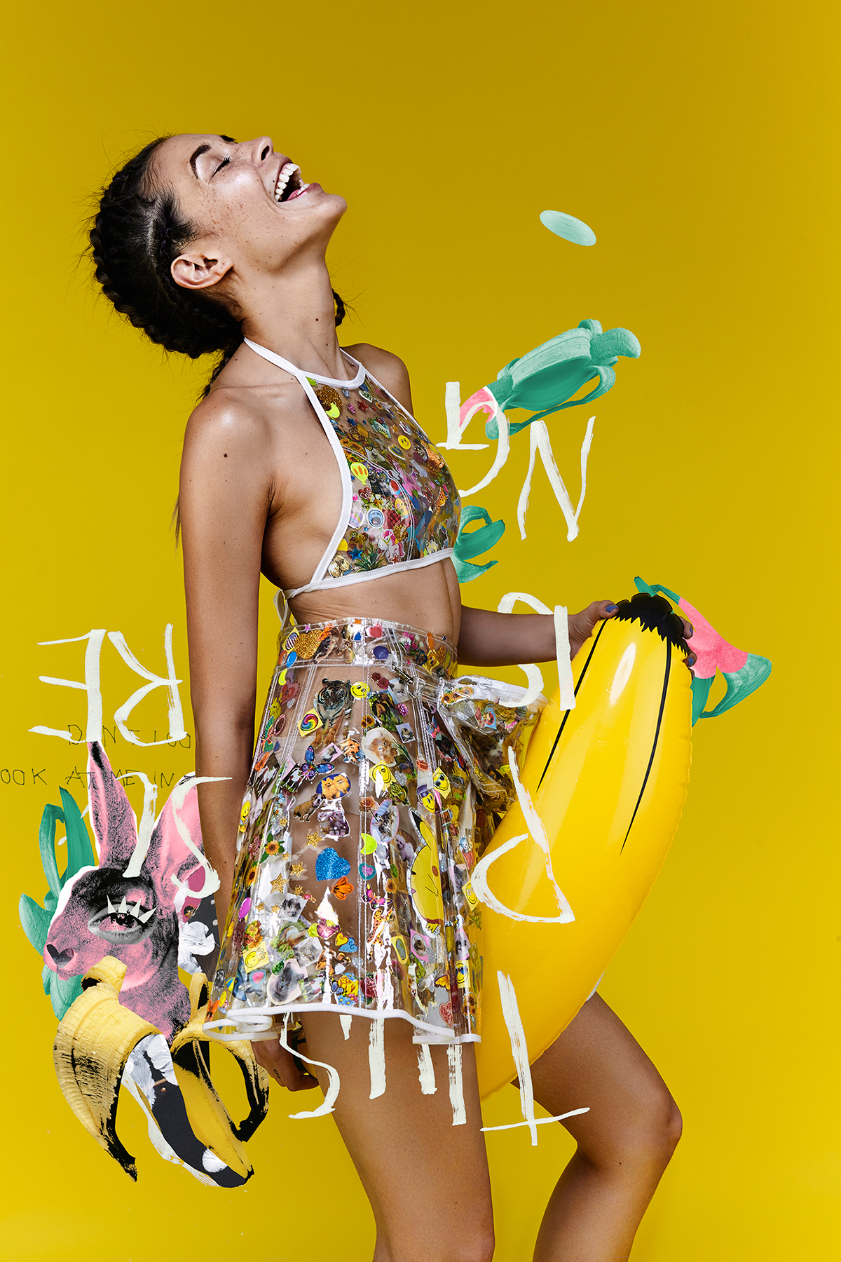 fashion editorial fashion photography collage model girl pop fashion magazine rebecca coltorti mixed media