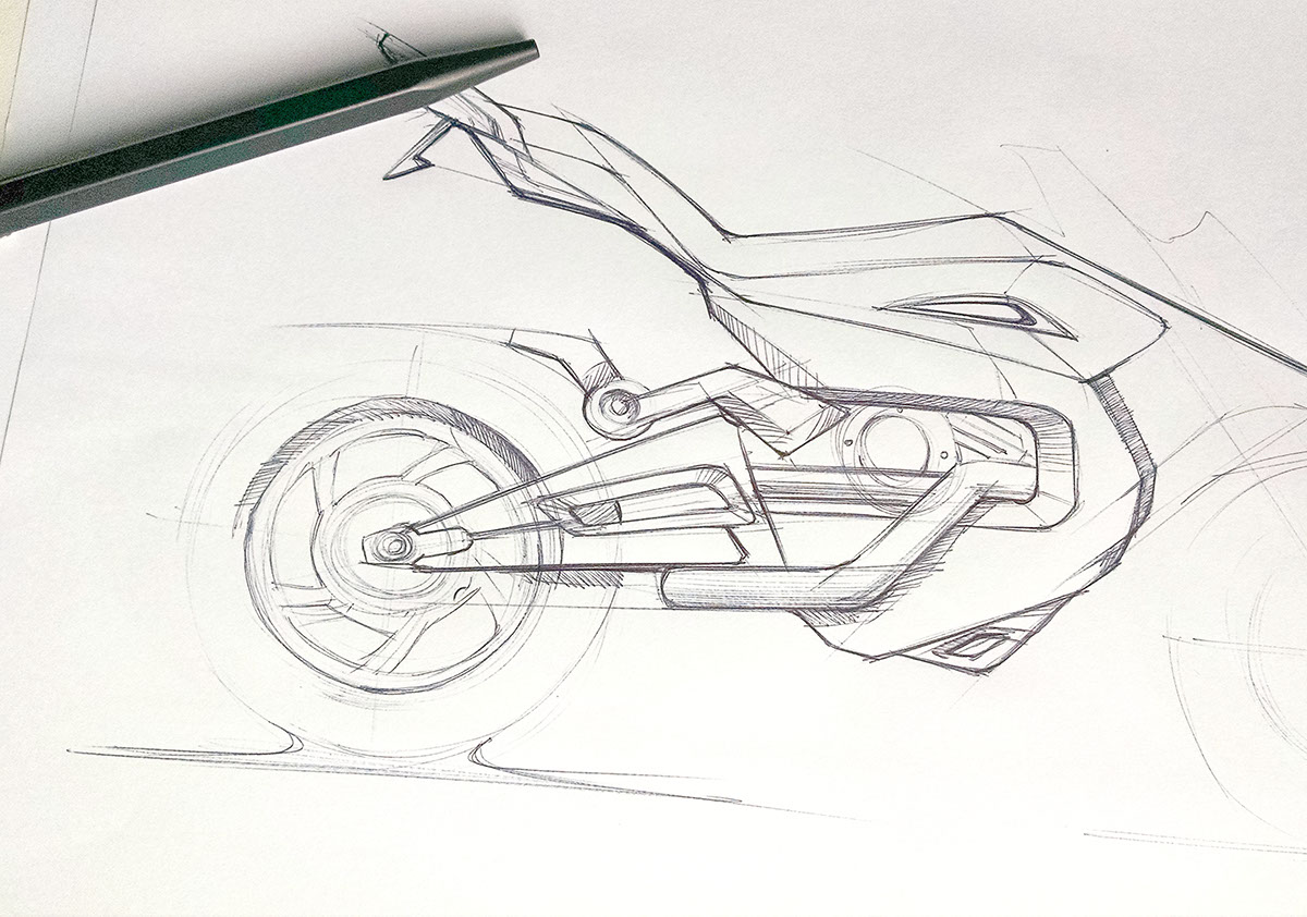 motorcycle sketch sketches rendering moto pintura digital sketch digital desenho desenho a mão Esferográfica wacom tablet