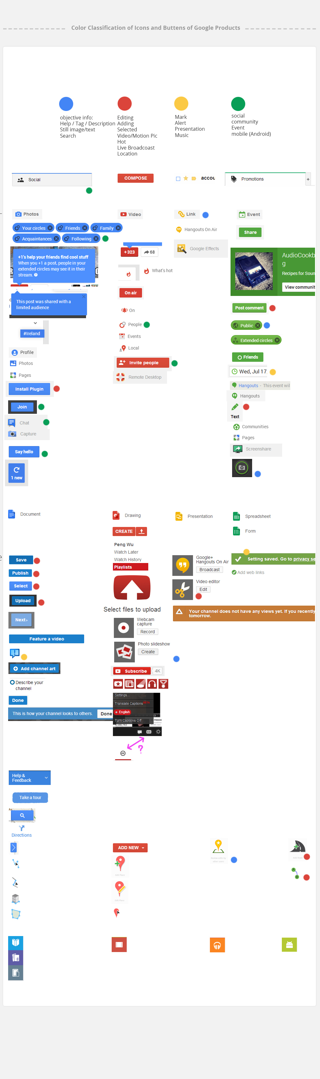google re-design color navigation MCAD