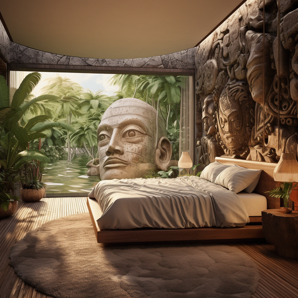 house moai garden architecture interior design  exterior Nature forest home Interior