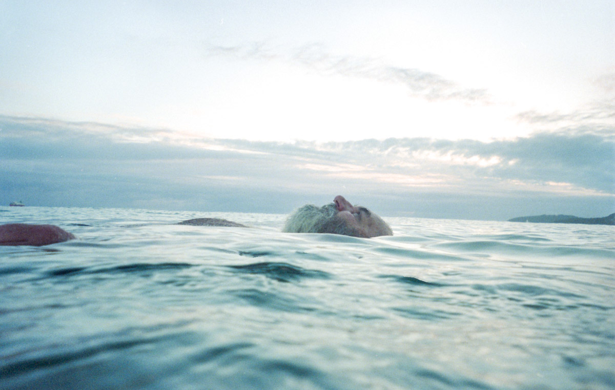 Adobe Portfolio swimming swimmers Falmouth University Gylly   beach sea Ocean disposable camera