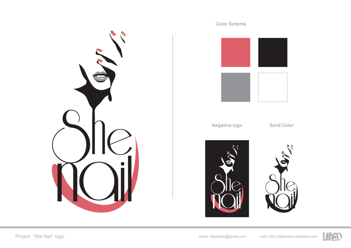 nail  Polish  salon relax  spa identity  branding  logo  design Saudi  arabic