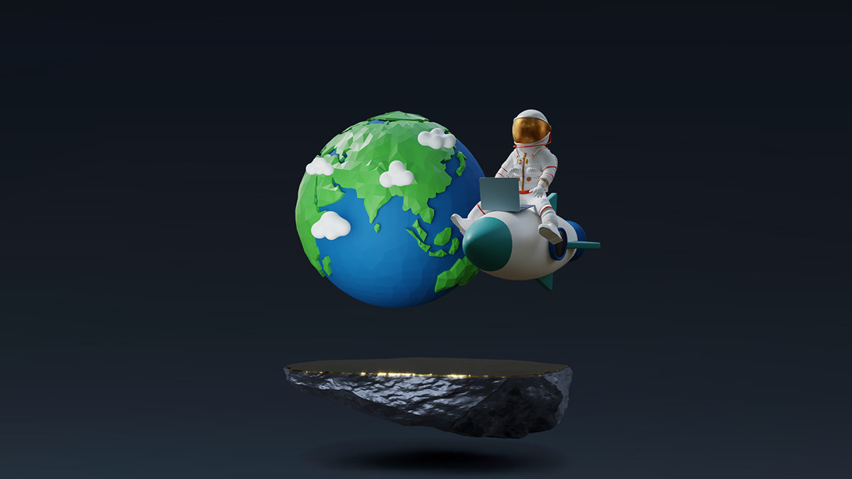 3d design 3d earth 3D Elements 3D Graphic Design 3D illustration 3D Monster 3d space shuttle 3D UI design astronaut graphic design 