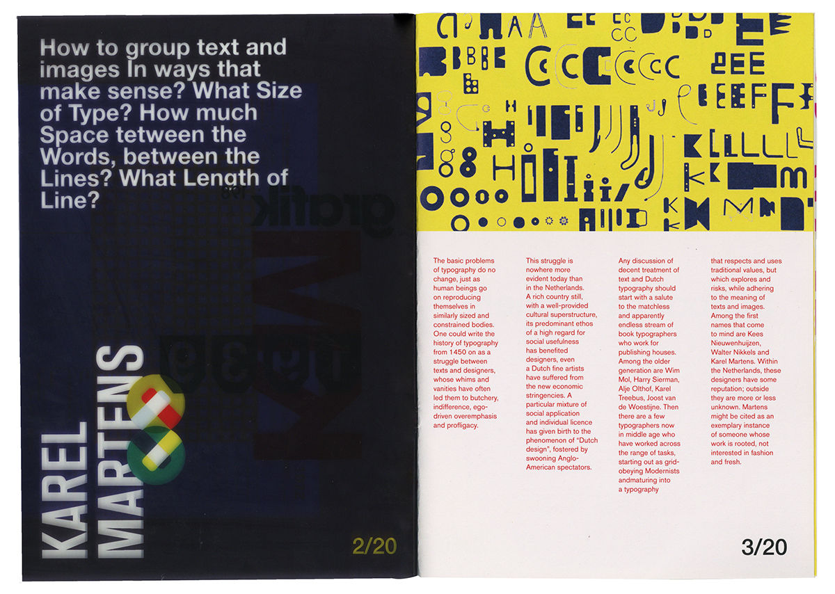 karelmartens magazine supplement grafik coursework text type