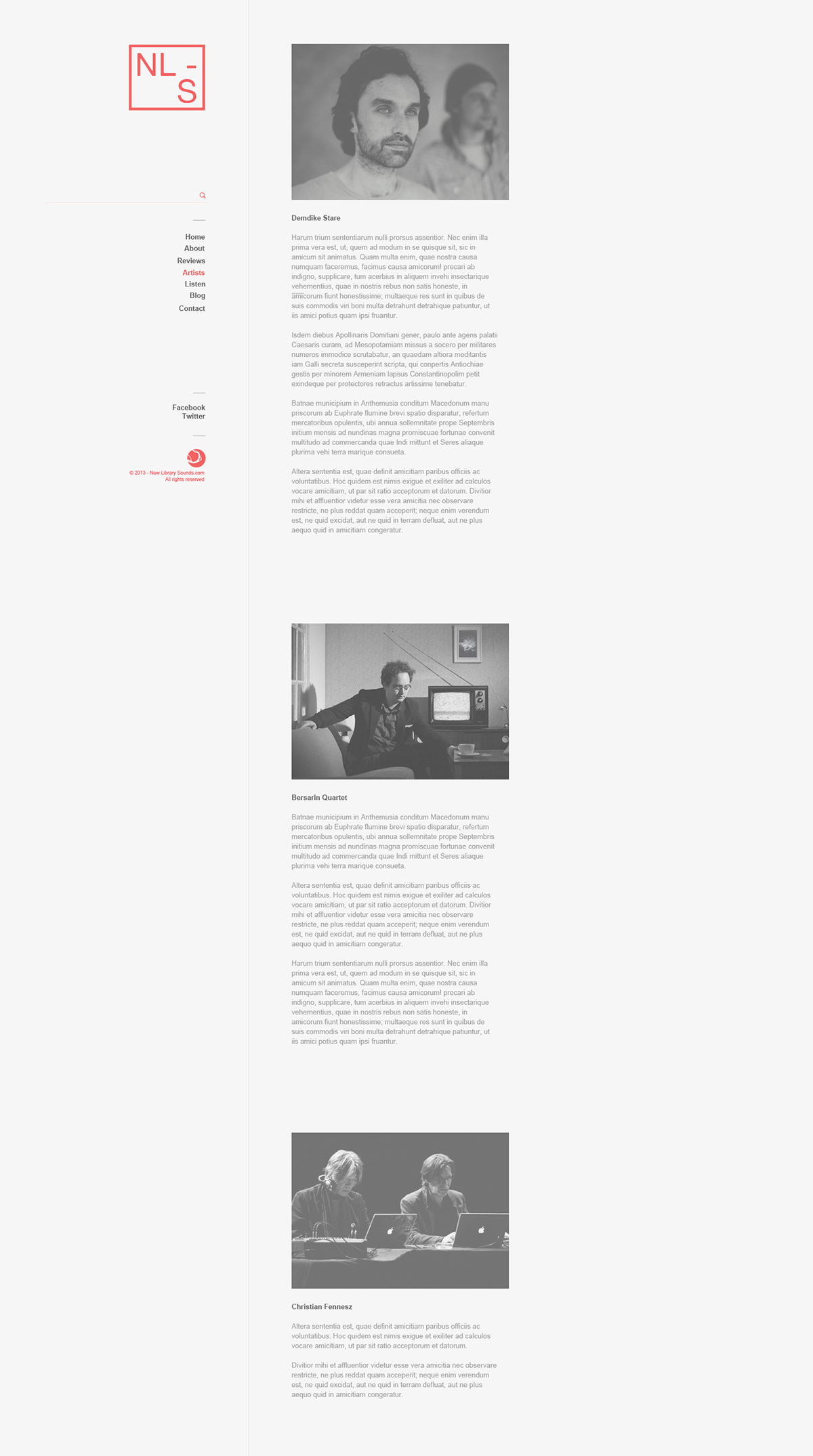 sound experimental minimal black White flat design Web Webdesign electronic cultural