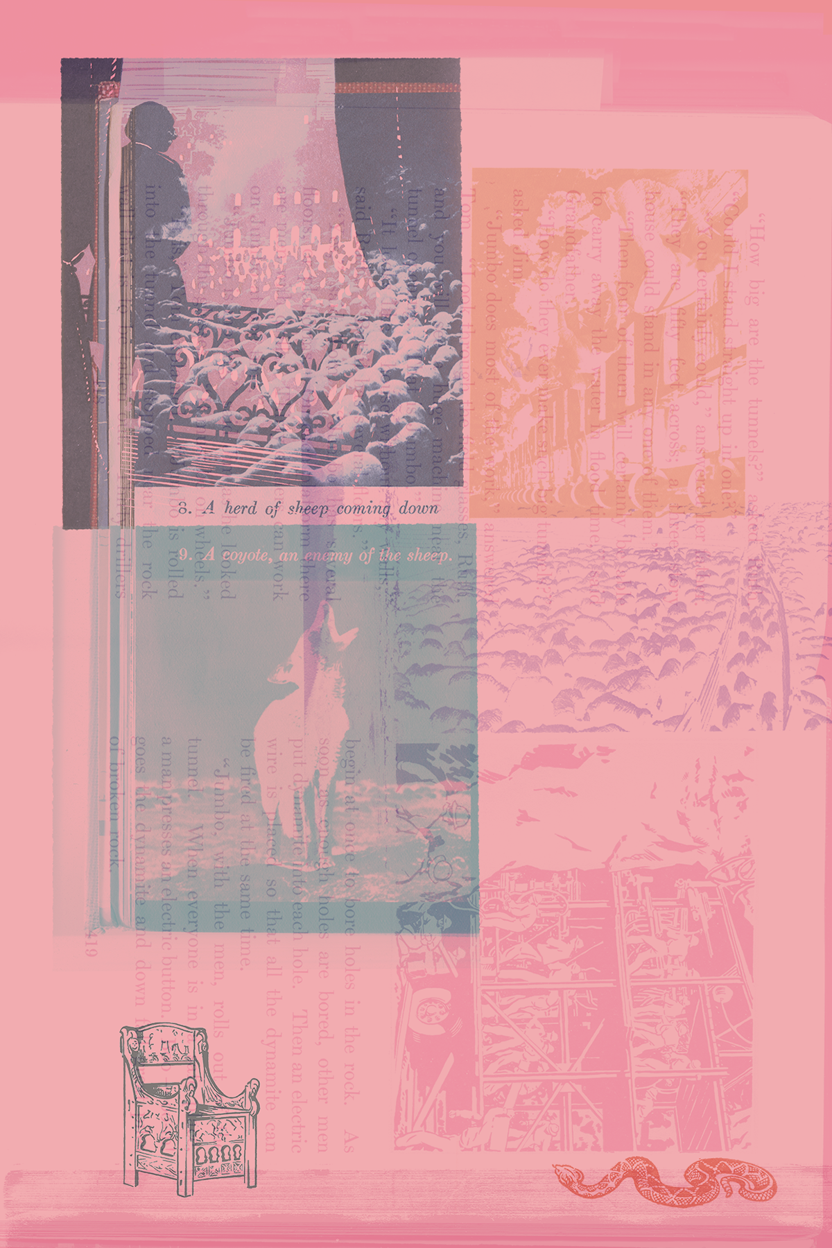 collage graphic design  photomanipulation textbook Beautiful mountains swiss Scandinavia culture juxtaposition