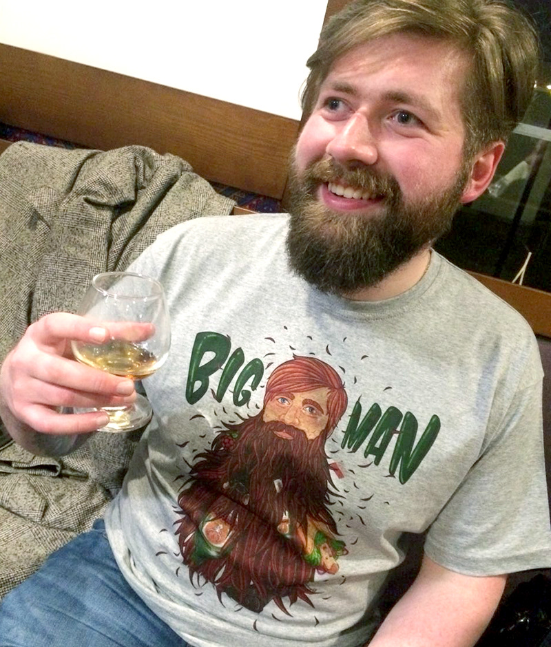 portrait comic face beard alcohol lover friend Procreate iPad pro
