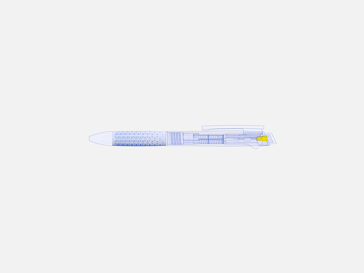 jonggunkim monami multicolor pen parametric pen Stationery stationery design zeta