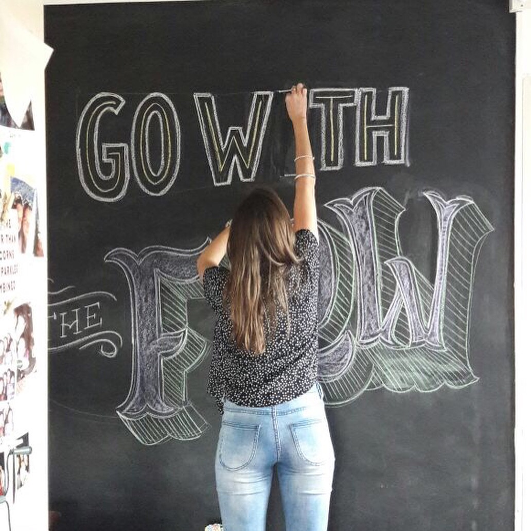 lettering Calligraphy   chalk tiza wall design Chalkboard chalkart arte en tiza letras flow