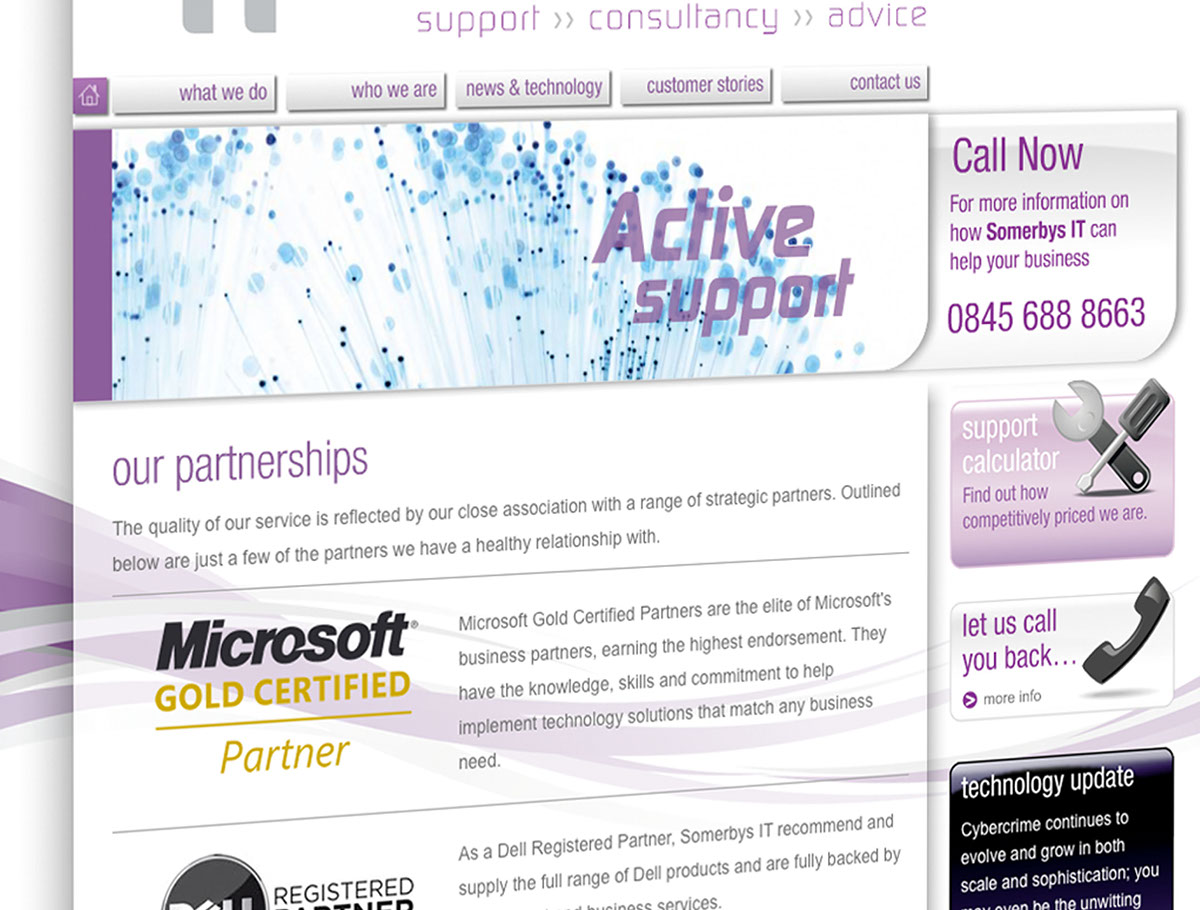 Logo Design Website Stationery brand flier corporate image IT purple icons