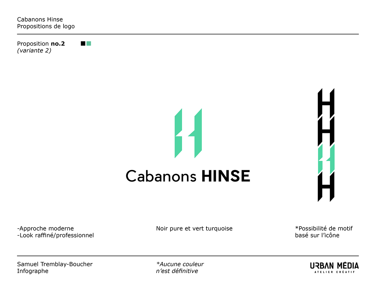 cabanons shed logo signature concept Proposition Brossard Montreal black turquoise