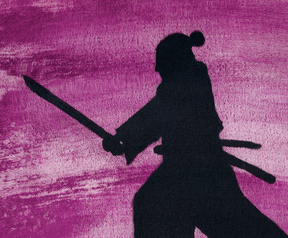 canvas painting canvas samurai Oil Painting acrylic painting sunset japan