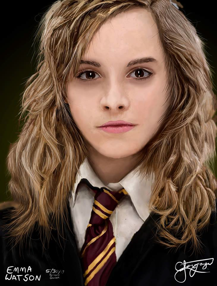 Hermione Granger - Emma Watson - Digital Painting on Behance