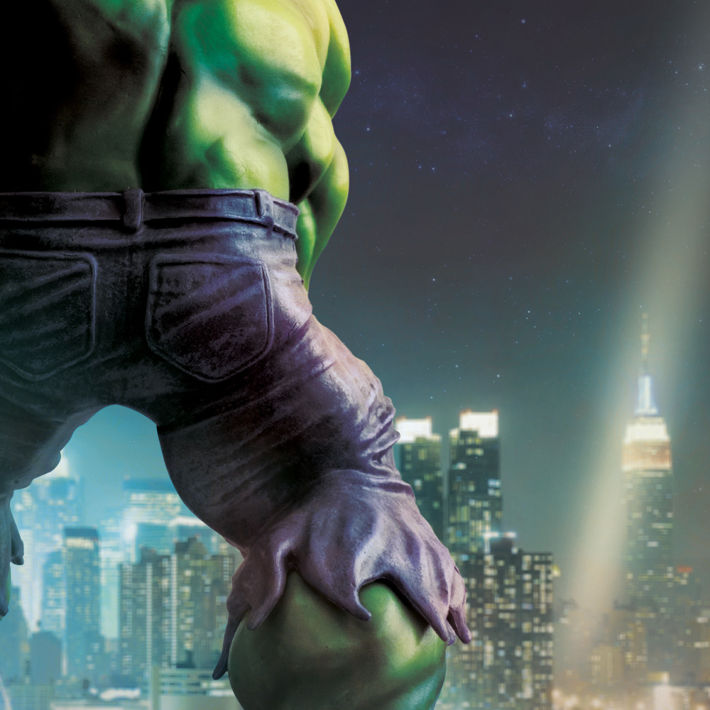 Hulk poster lights city graphic design 